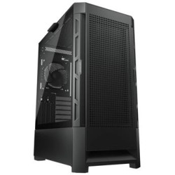 COUGAR PC skříň AIRFACE Black Mid Tower Mesh Front Panel 1 x 120mm Fan TG Left Panel Black