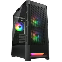 COUGAR PC skříň DUOFACE Pro Black Mid Tower Airflow Front Panel TG Left Panel 2 x ARGB 140mm & 1x 120mm Fans