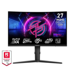 MSI Gaming monitor MPG 275CQRXF 27" Rapid VA zakřivený 2560x1440 WQHD 240Hz 0,5ms 2XHDMI DP USB-A,B,C Výšk.nast. černá