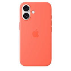 iPhone 16 Silicone Case with MS - Tangerine