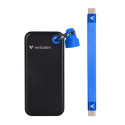SSD Externí Verbatim Pocket SSD Black Blue, 32191, 1000GB, modrý, M.2, obsahuje USB C kabel a pytlík, 1000 MB s-R, USB-C, 1000 MB 