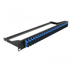 Delock - Propojovací panel - montáž do racku - SC Duplex SM X 24 - černá, modrá - 1U - 19"