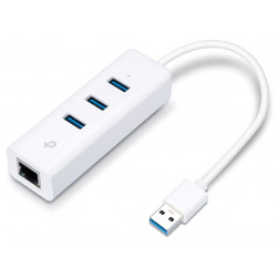 TP-Link UE330 - USB 3.0 3-portový hub & gigabitový ethernet adaptér 2 in 1 USB adaptér