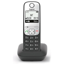 SIEMENS GIGASET A690 - DECT GAP bezdrátový telefon, displej, handsfree, seznam 100 čísel, barva černá stříbrná