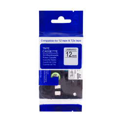 PRINTLINE kompatibilní páska s Brother TZE-133, TZ-133 12mm, modrý tisk průsvitný podklad