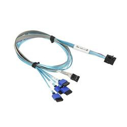 Supermicro Internal MiniSAS HD SFF-8643 to 4 SATA 60 60 60 60cm with Sideband Cable