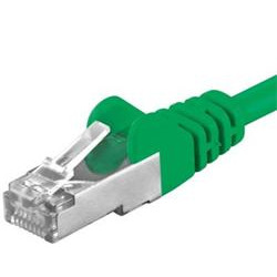 Premiumcord Patch kabel Cat6a S-FTP, AWG 26 7, délka 5m, zelený