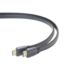 PremiumCord HDMI High Speed + Ethernet plochý kabel, zlacené konektory, 1m 