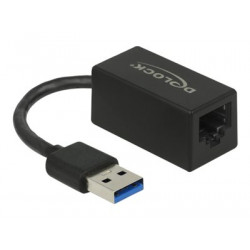 Delock - Síťový adaptér - USB 3.2 Gen 1 - Gigabit Ethernet x 1 - černá