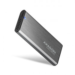 AXAGON EEM2-SG2, USB-C 3.2 Gen 2 - M.2 NVMe & SATA SSD kovový RAW box, bezšroubkový, stříbrný