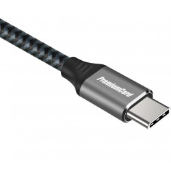 PremiumCord USB-C zahnutý kabel ( USB 3.2 GEN 2, 3A, 60W, 20Gbit s ) 1m, oplet