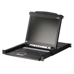 ATEN 8-port KVM PS 2+USB, OSD, rack, 17" LCD, touchpad, klávesnice