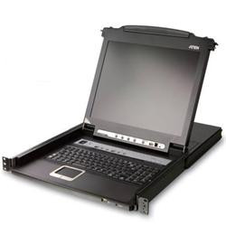 ATEN 8-Port KVM PS 2+USB, OSD, rack, 17" Slideaway LCD