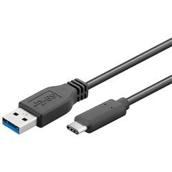 PremiumCord Kabel USB 3.1 konektor C male - USB 3.0 A male, černý, 3m