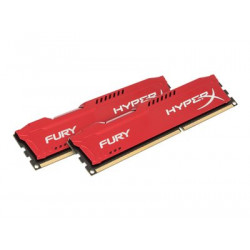 HyperX FURY - DDR3 - sada - 8 GB: 2 x 4 GB - DIMM 240 pinů - 1866 MHz PC3-14900 - CL10 - 1.5 V - bez vyrovnávací paměti - bez ECC - červená