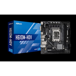 ASROCK H610M-HDV (intel 1700, 2xDDR4 3200MHz, 4xSATA3, HDMI+DPort +VGA, 1xGLAN, mATX)