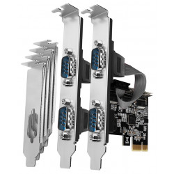 AXAGON PCIe řadič 4x sériový port (RS-232) PCEA-S4N 250 kbps LP bracket