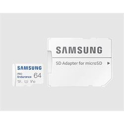 Samsung paměťová karta 64GB PRO Endurance micro SDXC (čtení až 130MB s) + SD adaptér