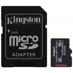 KINGSTON 16GB microSDHC Industrial Temp UHS-I U3 vč. adaptéru