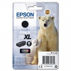 Epson originální ink C13T26214012, T262140, 26XL, black, 12,2ml, Epson Expression Premium XP-800, XP-700, XP-600