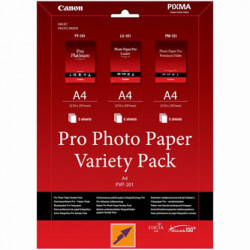 Canon Photo Paper Pro Variety Pack PVP-201, foto papír, 5x matný PM-101, 5x lesklý PT-101, 5x LU-101 typ bílý, A4, 15 ks, 6211B021