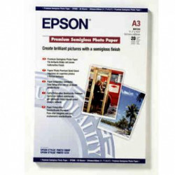 Epson Premium Semigloss Photo Paper, foto papír, pololesklý, bílý, Stylus Photo 1290, 2100, A3, 251 g m2, 20 ks, C13S041334, inkou