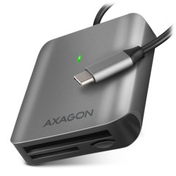 AXAGON externí čtečka paměťových karet microSD SD CF CRE-S3C USB-C 3.2 Gen 1 UHS-II hliníkové tělo