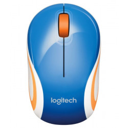 Logitech Mini M187 myš, Bezdrátová USB, Optická, 1000 dpi, Modrá ( 910-002733 )