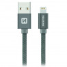 Swissten Datový Kabel Textile Usb Lightning 0,2 M Šedý