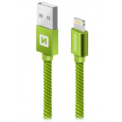 Swissten Datový Kabel Textile Usb Lightning 2,0 M Zelený