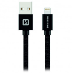 Swissten Datový Kabel Textile Usb Lightning Mfi 1,2 M Černý