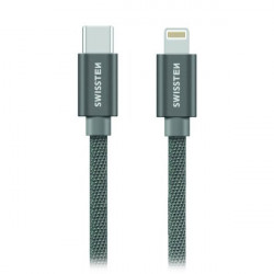 Swissten Datový Kabel Textile USB-C Lightning 1,2 M Šedý