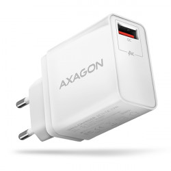 AXAGON ACU-QC19W, QC nabíječka do sítě 19W, 1x USB-A port, QC3.0 AFC FCP SMART, bílá