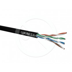 Instalační kabel Solarix CAT5E UTP PE Fca venkovní Gelový 305m box SXKD-5E-UTP-PEG