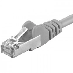 Premiumcord Patch kabel CAT6a S-FTP, RJ45-RJ45, AWG 26 7 15m, šedá