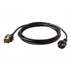 APC - Elektrický kabel - IEC 60320 C19 do CEE 7 7 (M) - AC 240 V - 16 A - 3 m - černá - - pro P N: SMT2200I-AR, SMT2200R2I-AR, SMT3000I-AR, SMT3000R2I-AR, SRT1500XLI, SRT2200XLI-KR