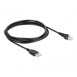 Delock - Barcode scanner cable - RJ-50 (M) do USB (M) - USB 2.0 - 1.5 m - černá