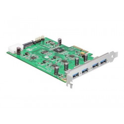 Delock PCI Express Card x4  4 x External - USB adaptér - PCIe 2.0 x4 - USB 3.0 x 4