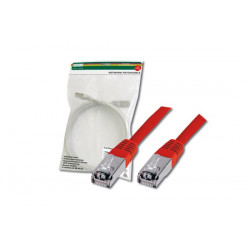 Digitus Patch Cable, SF-UTP, CAT 5e, AWG 26 7, měď, červený 5m