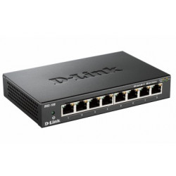 D-Link DGS-108 E 8-port 10 100 1000 Gigabit Metal Housing Desktop Switch