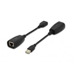 DIGITUS USB Extender, USB 1.1, prez Cat 5, 5e nebo Cat 6 UTP kabel, až 45 m 150 ft