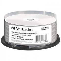 VERBATIM BD-R SL DataLifePlus 25GB, 6x, printable, spindle 25 ks