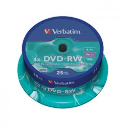 VERBATIM DVD-RW SERL 4,7GB, 4x, spindle 25 ks