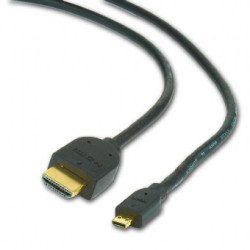 Kabel GEMBIRD HDMI-HDMI micro 3m, 1.3, M M stíněný, zlacené kontakty, černý