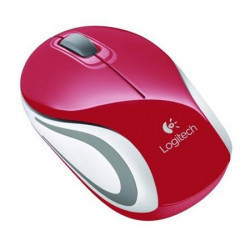 Logitech Mini M187 myš, Bezdrátová USB, Optická, 1000 dpi, Červená ( 910-002732 )