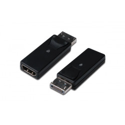 Digitus DisplayPort adapter, DP - HDMI type A M F, w interlock, DP 1.1a, Full HD, CE, bl