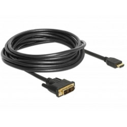 Delock Cable DVI 18+1 male  HDMI-A male 5 m black