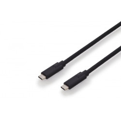 Digitus Připojovací kabel USB typu C, typ C na C M M, 1,0 m, Gen2, 5A, 10 GB, verze 3.1, CE, bl