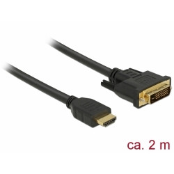 Delock Kabel HDMI na DVI 24+1 obousměrný 2 m