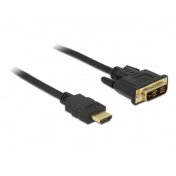 Delock DVI kabel – DVI-D 18+1 samec  HDMI A samec 2 m 